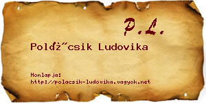 Polácsik Ludovika névjegykártya